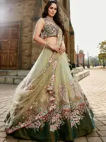 NET SEQUINSE LEHENGA